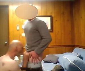 Sub Swallows Hung Str8 Fireman Cum