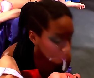 Cum eating black slut