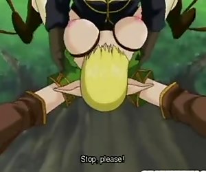 Bondage hentai Elf with bigboobs gets fingere