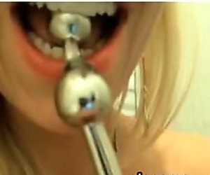 Sexy busty blonde masturbate in pub