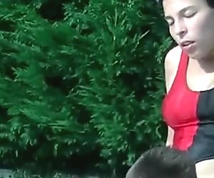 Submerged underwater with a dick inside her