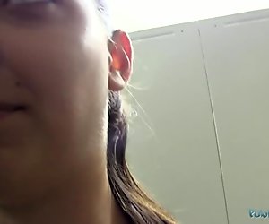 Babe strips off her clothes for some money