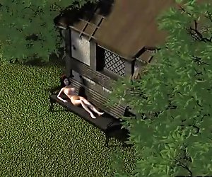 3D Babe Has Her Tits and Pussy Fucked by a Dwarf