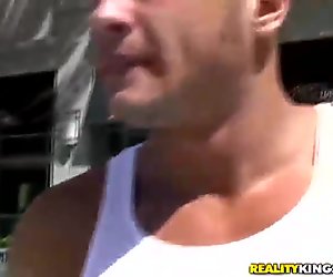 Hot tanned latina riding a cock