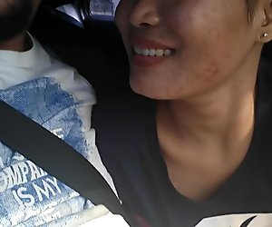 Car handjob and blowjob