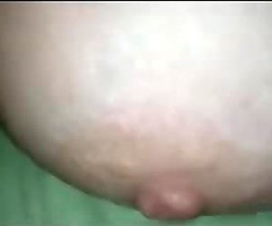 Wifes big tits ripe nipple and hairy pits