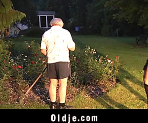 Grandpa gets banged by two beauties