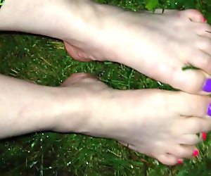 Walking thru wet grass