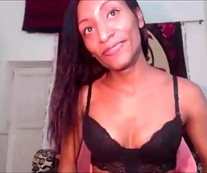 Ebony Shemale Deepthroating Her Male Partner