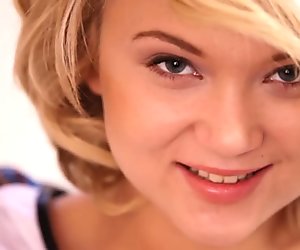 Petite college teen fucks her way to creampie