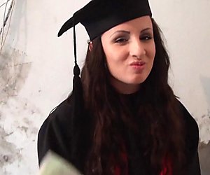 Graduation day fucking for Kerry Raven