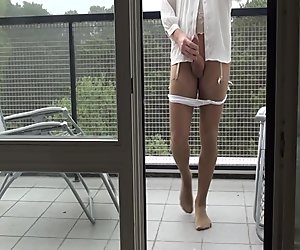 Pantyhose handjobs with my Girlfriend