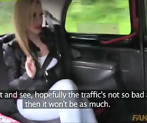 Chessie shows ass and have sex in taxi