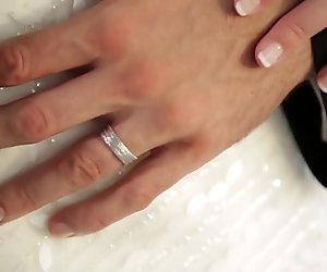 Beautiful bride pussyfucked before creampie