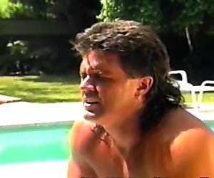 Vintage sex by the pool