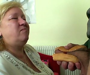 Plump granny and boy fucking