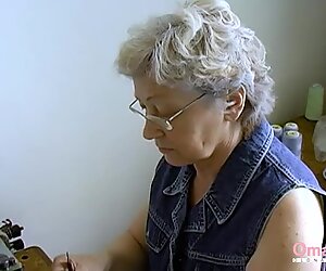 OmaHoteL Hairy Granny Pussy Filled With Adult Toy