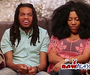 Sexy ebony babe getting real wild and sexy with her wife