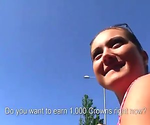 Shy Agata gets fucked in public