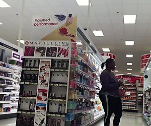 Humongous Butt Ebony Candid in Spandex