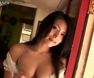 Walking with charming erotic Japanese babe Yukie Kawamura