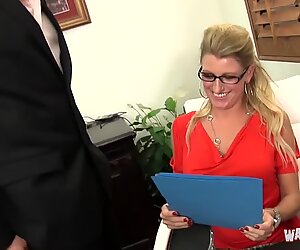 Blonde MILF with big tits enjoying hardcore sex