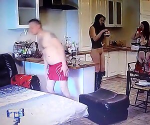 .. Young couple doing amateur porn movies at home ..